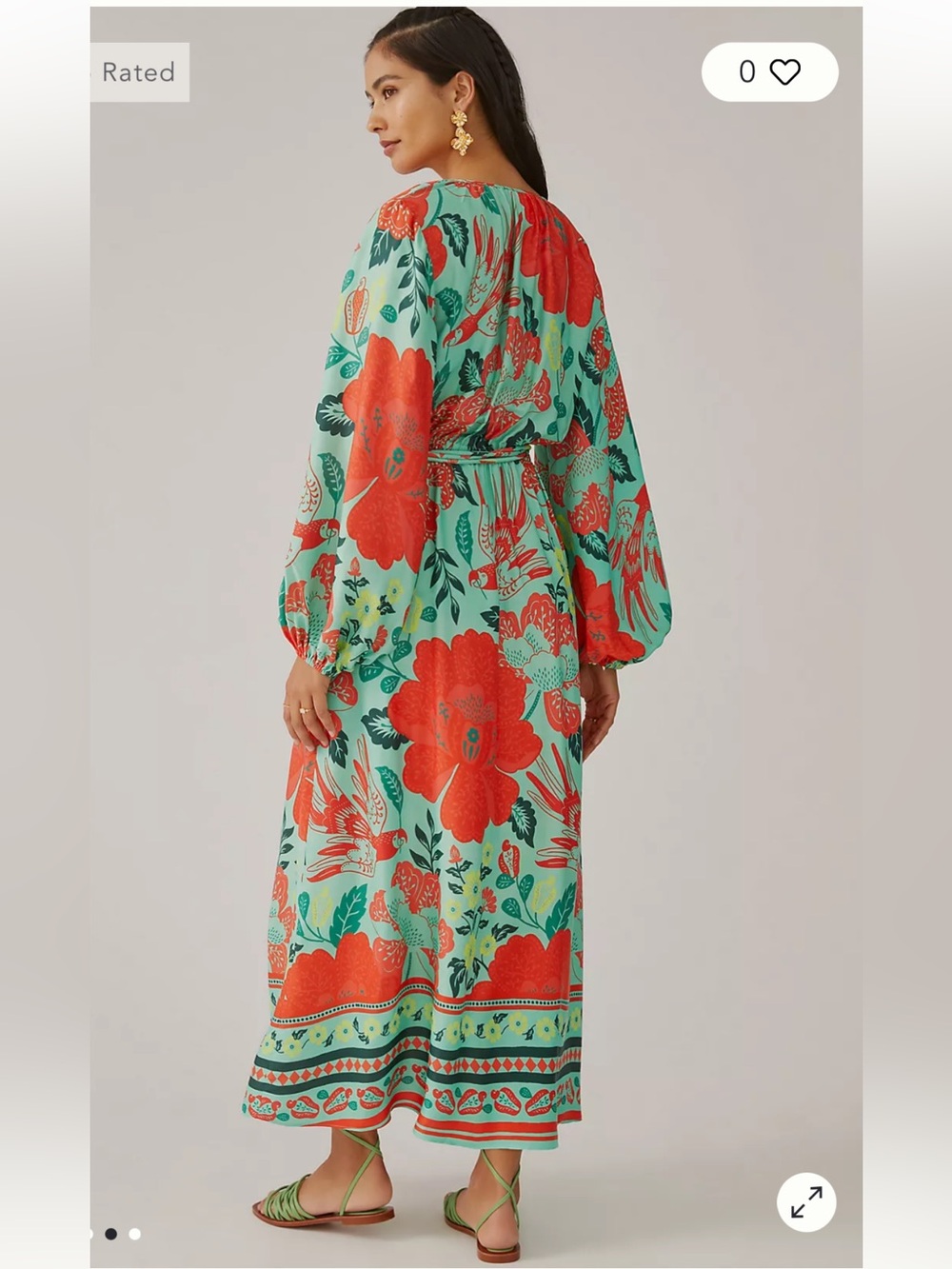 NWT retail $248 size M #Anthropologie,#FarmRio. Poppy Print Maxi Dress. - Picture 2 of 8